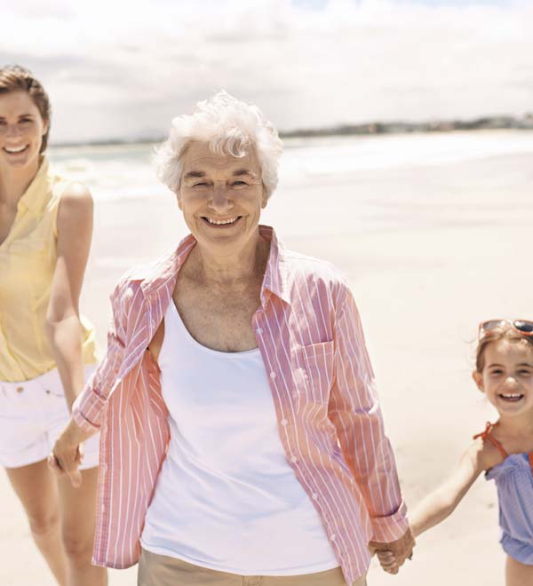 Woman with daughter and granddaughter